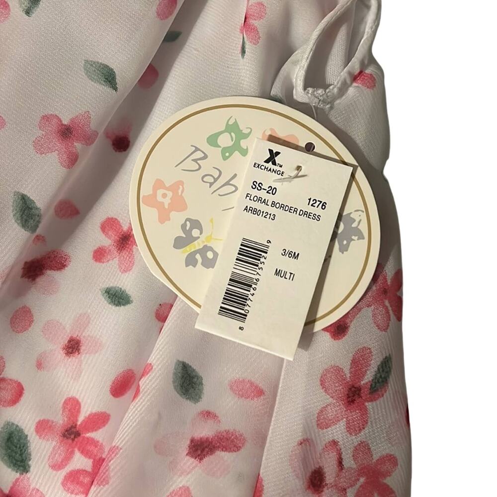 NWT Easter Floral Beautiful quality pink & white floral baby dress! Size 3-6m - Picture 2 of 6